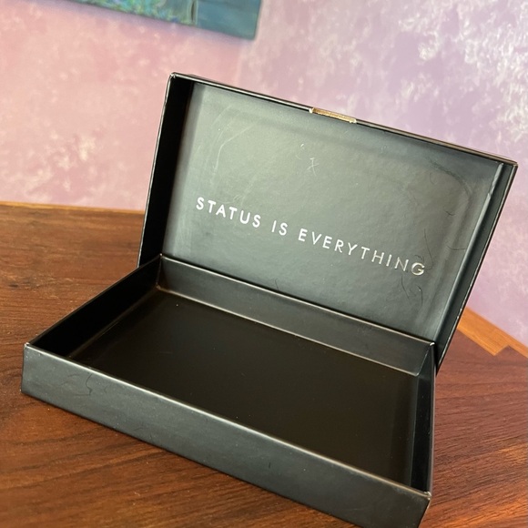 GUESS Black Pebble Leather Passport Cover - Picture 7 of 8